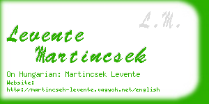 levente martincsek business card